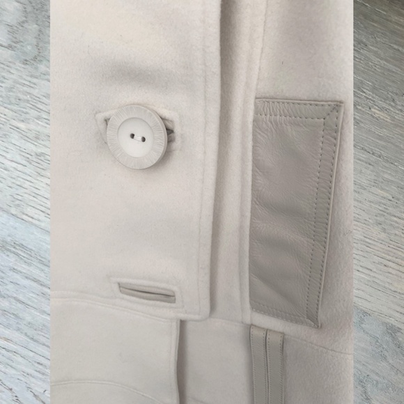 Mackage | Wool Cashmere Peacoat Coat with Leather Trims - Picture 10 of 16